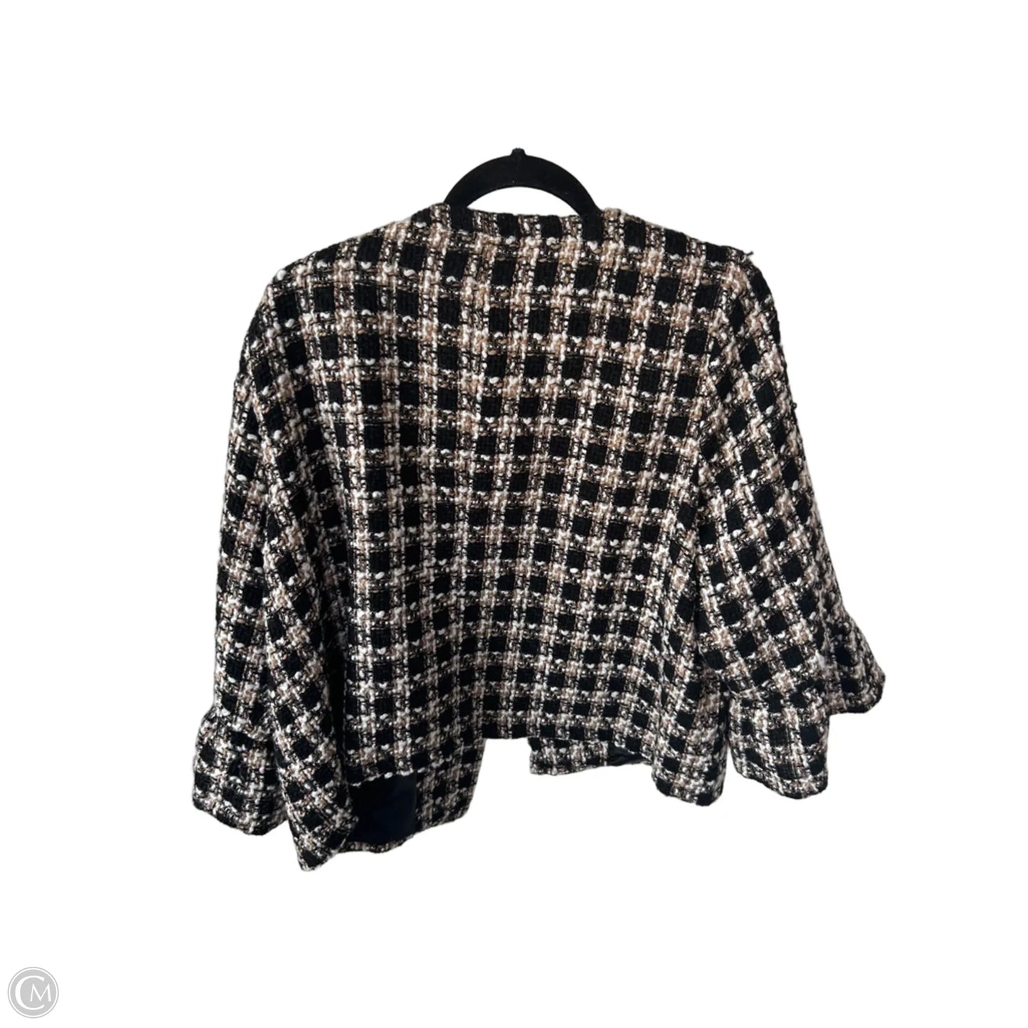 Blazer By Clothes Mentor In Black & Tan, Size: Xl