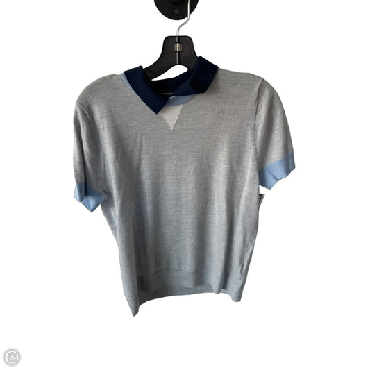 Athletic Top Short Sleeve By Cmc In Blue & Grey, Size: Xl