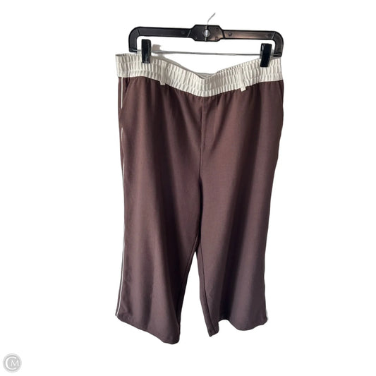 Athletic Pants By Cmc In Brown & Cream, Size: L