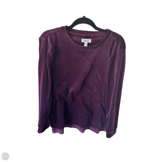 Sweatshirt Crewneck By D&co. In Purple, Size: M