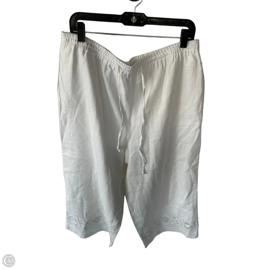 Pants Linen By Coldwater Creek In White, Size: Xl