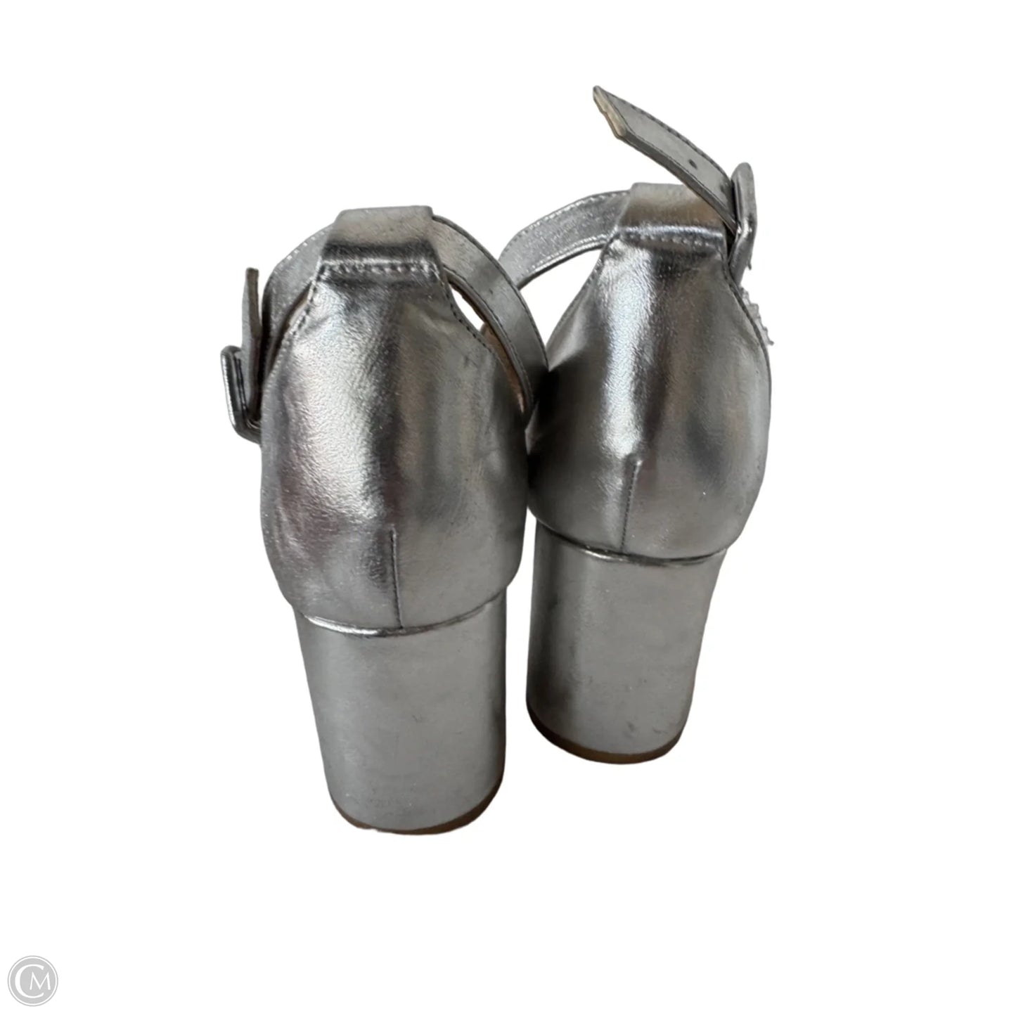 Sandals Heels Block By Cl By Chinese Laundry In Silver, Size: 10