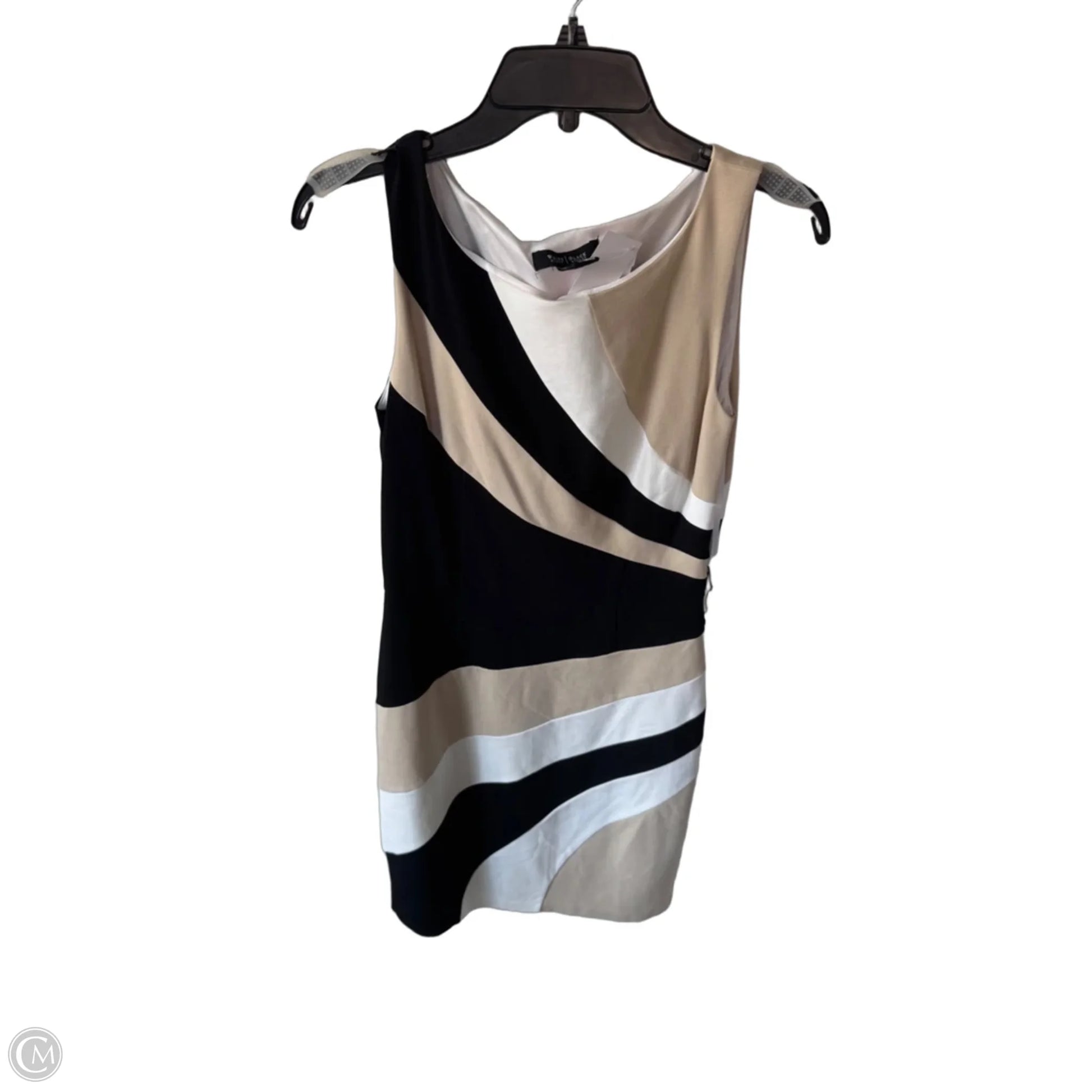 Dress Work By White House Black Market In Tan & White, Size: S – Clothes Mentor Lone Tree CO #216