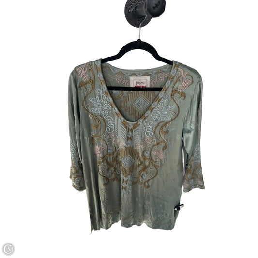 Tunic Designer By Johnny Was In Green, Size: S