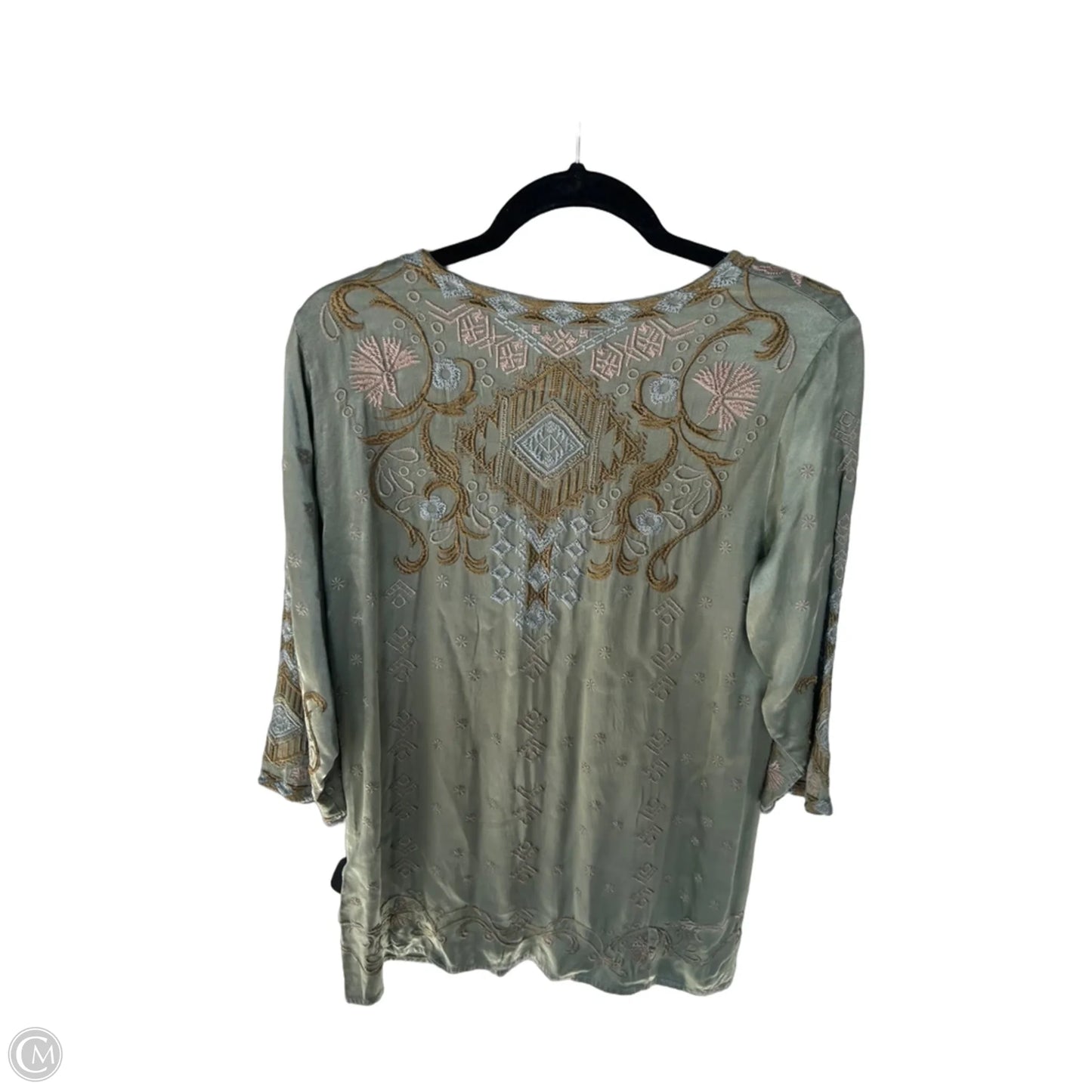 Tunic Designer By Johnny Was In Green, Size: S