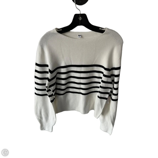 Sweater By Uniqlo In Blue & White, Size: S