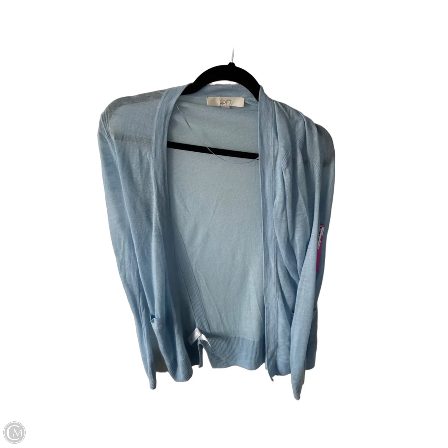 Sweater Cardigan By Loft In Blue, Size: M
