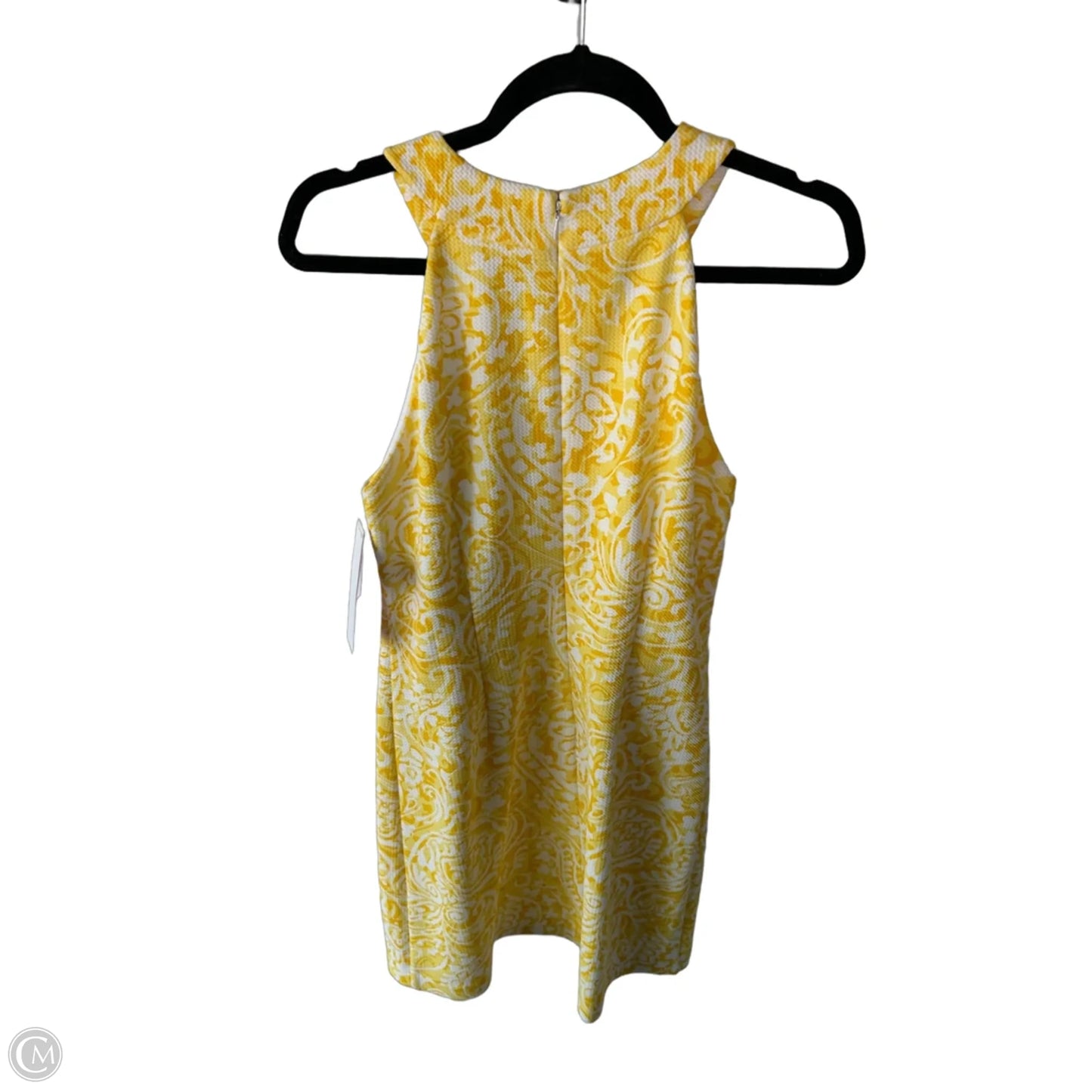 Dress Work By Vince Camuto In White & Yellow, Size: M