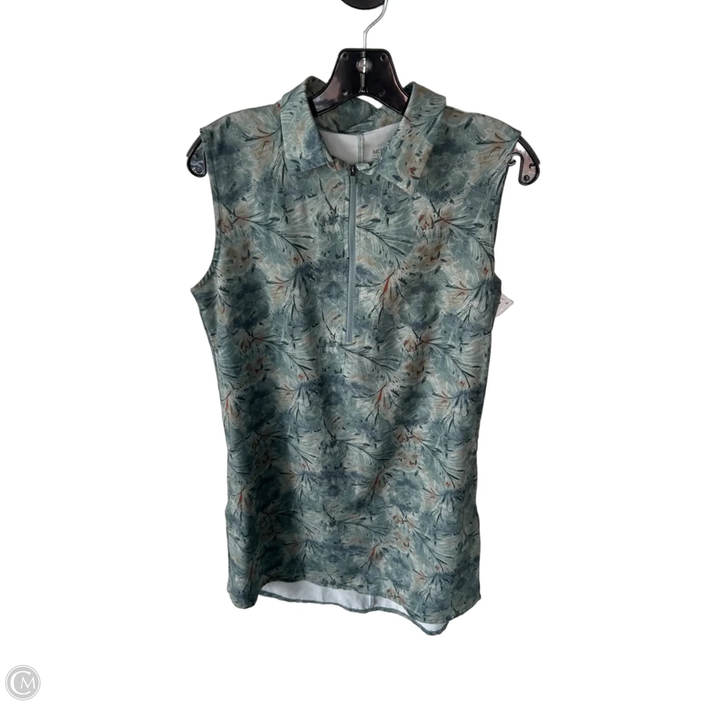 Athletic Dress By Mondetta In Green & Tan, Size: M