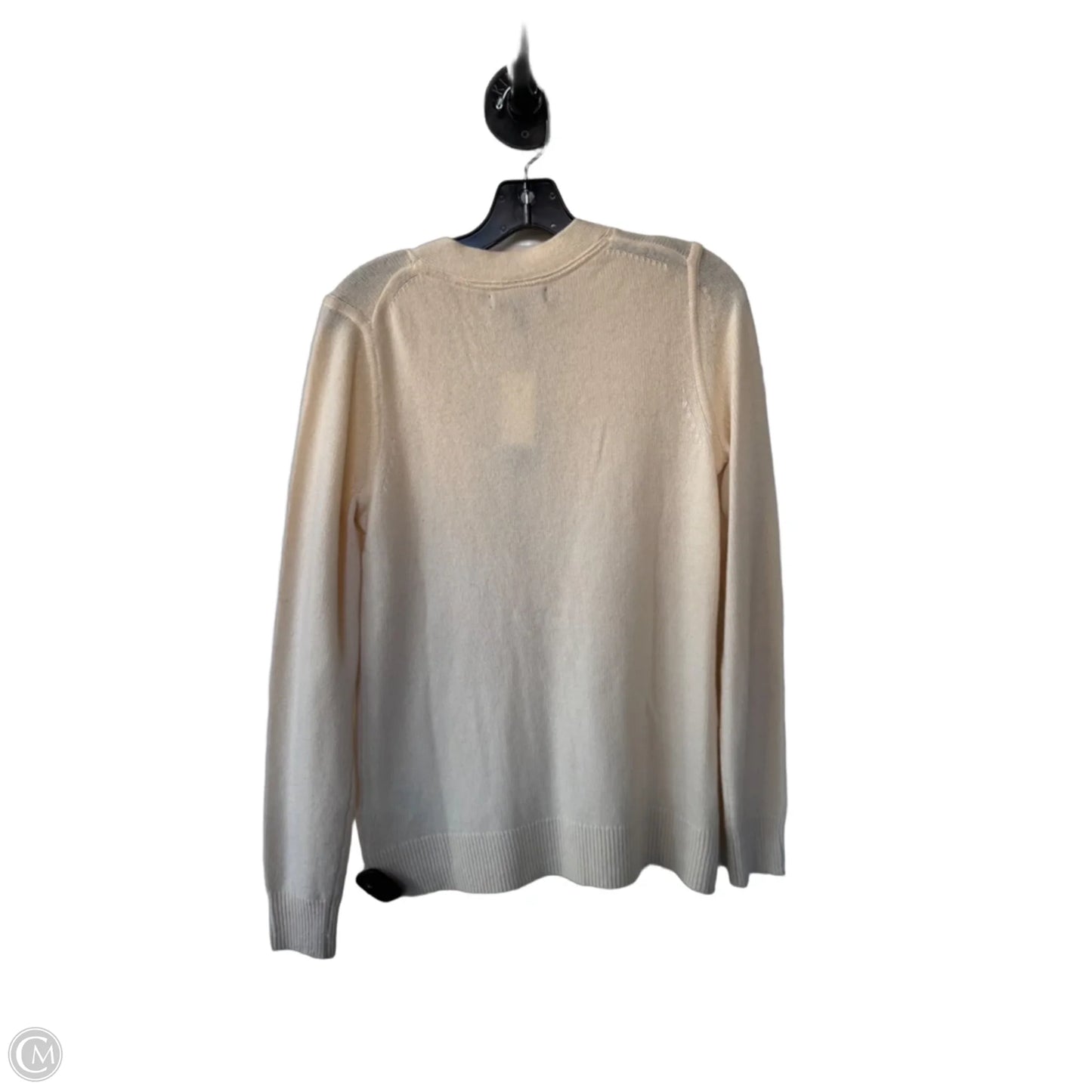 Sweater Cardigan Cashmere By Banana Republic In Cream, Size: M