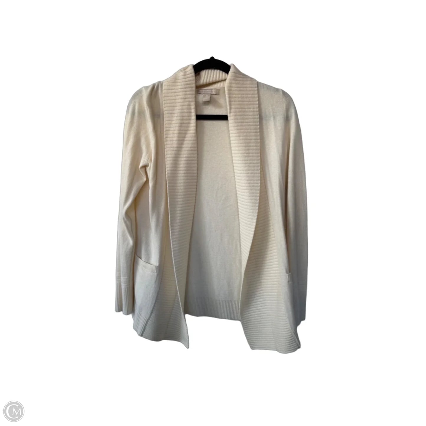 Sweater Cardigan By Banana Republic In Cream, Size: M