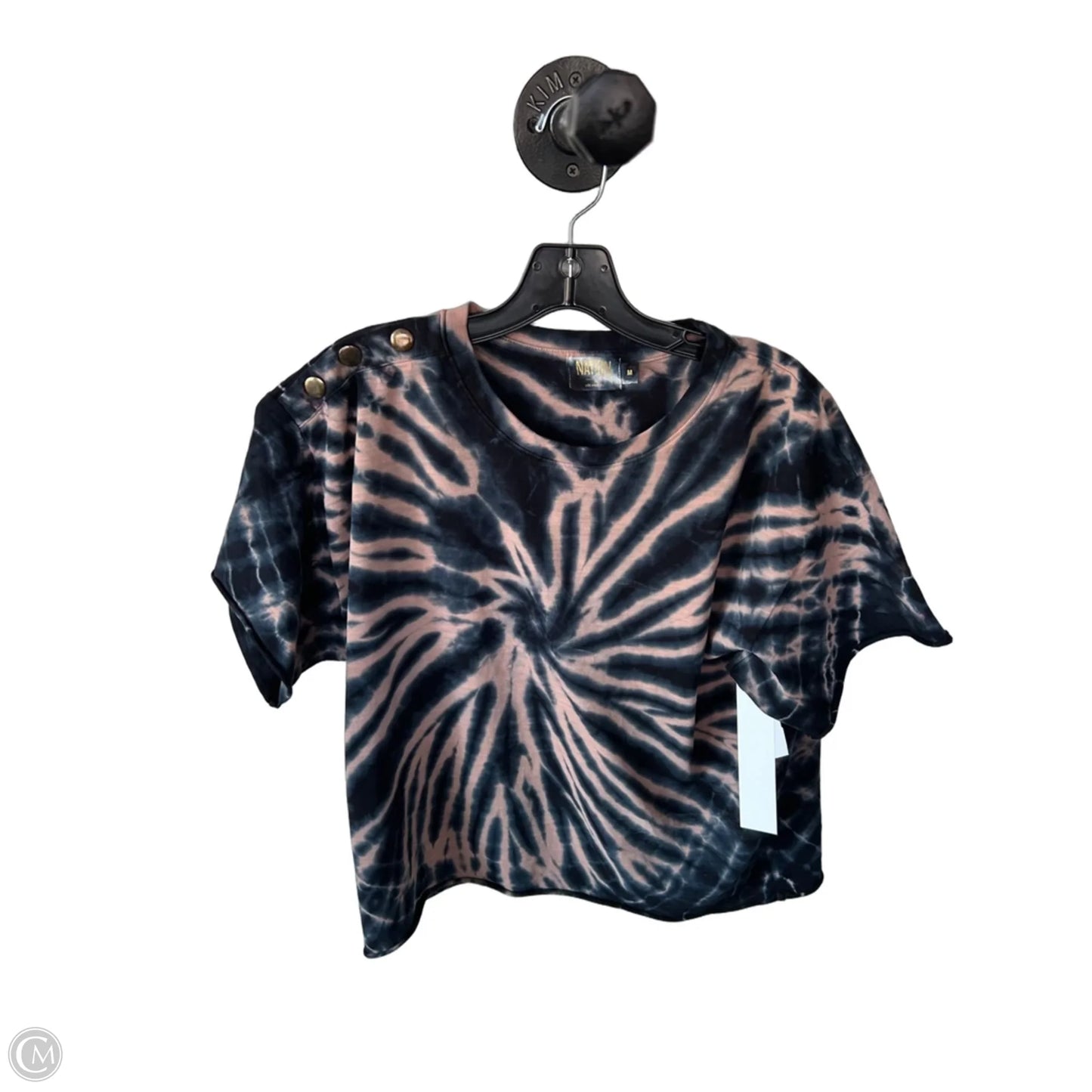 Top Short Sleeve By Nation In Tie Dye Print, Size: M