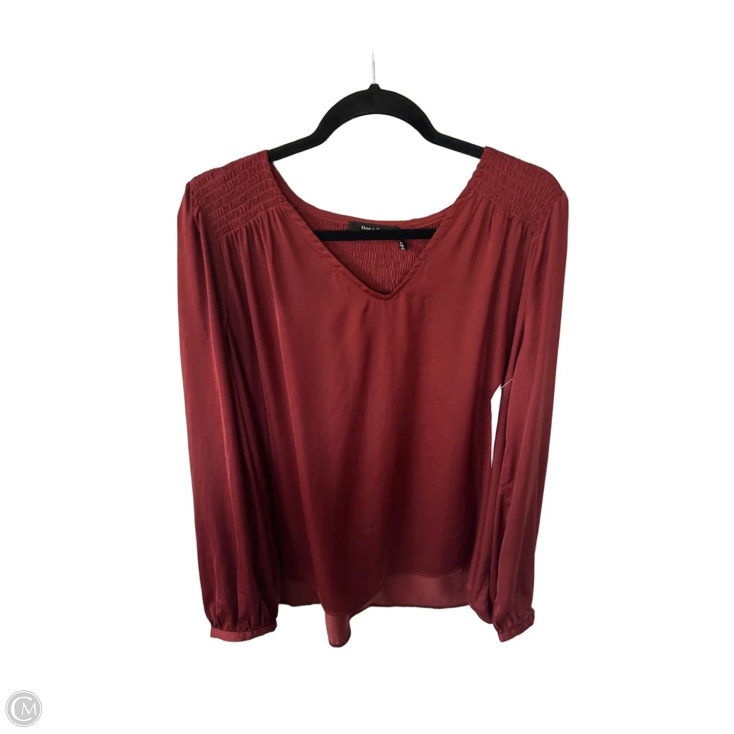 Blouse Long Sleeve By Doe & Rae In Orange, Size: Xl