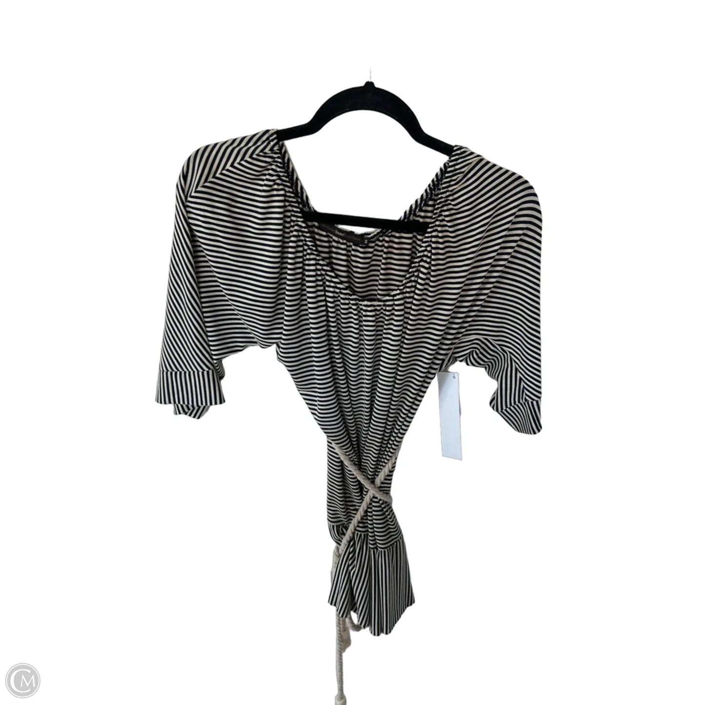 Dress Casual Midi By Hazel In Blue & Cream, Size: S