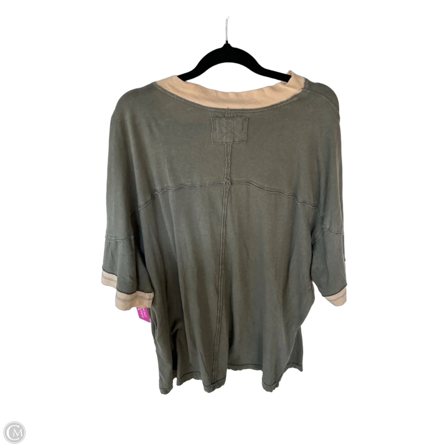 Top Short Sleeve By We The Free In Green & Tan, Size: M