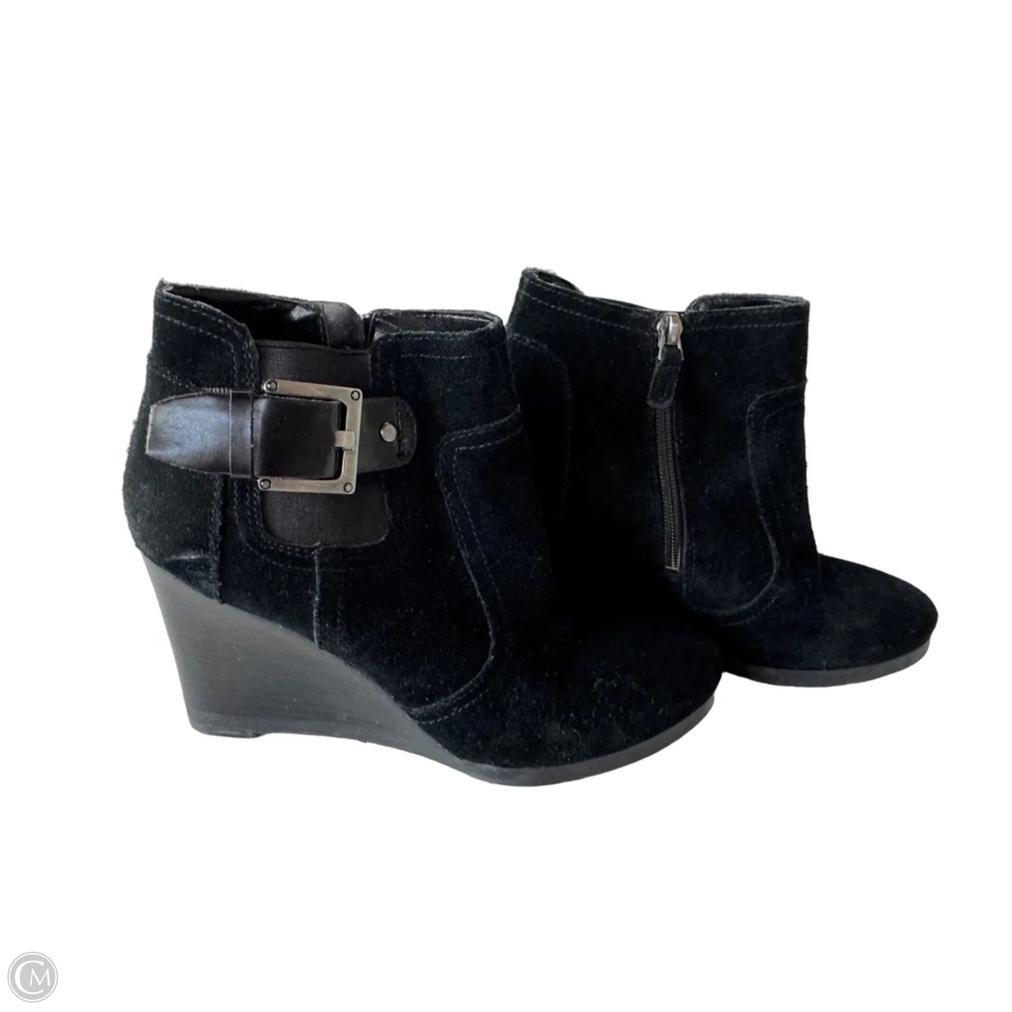 Boots Ankle Heels By Franco Sarto In Black, Size: 7