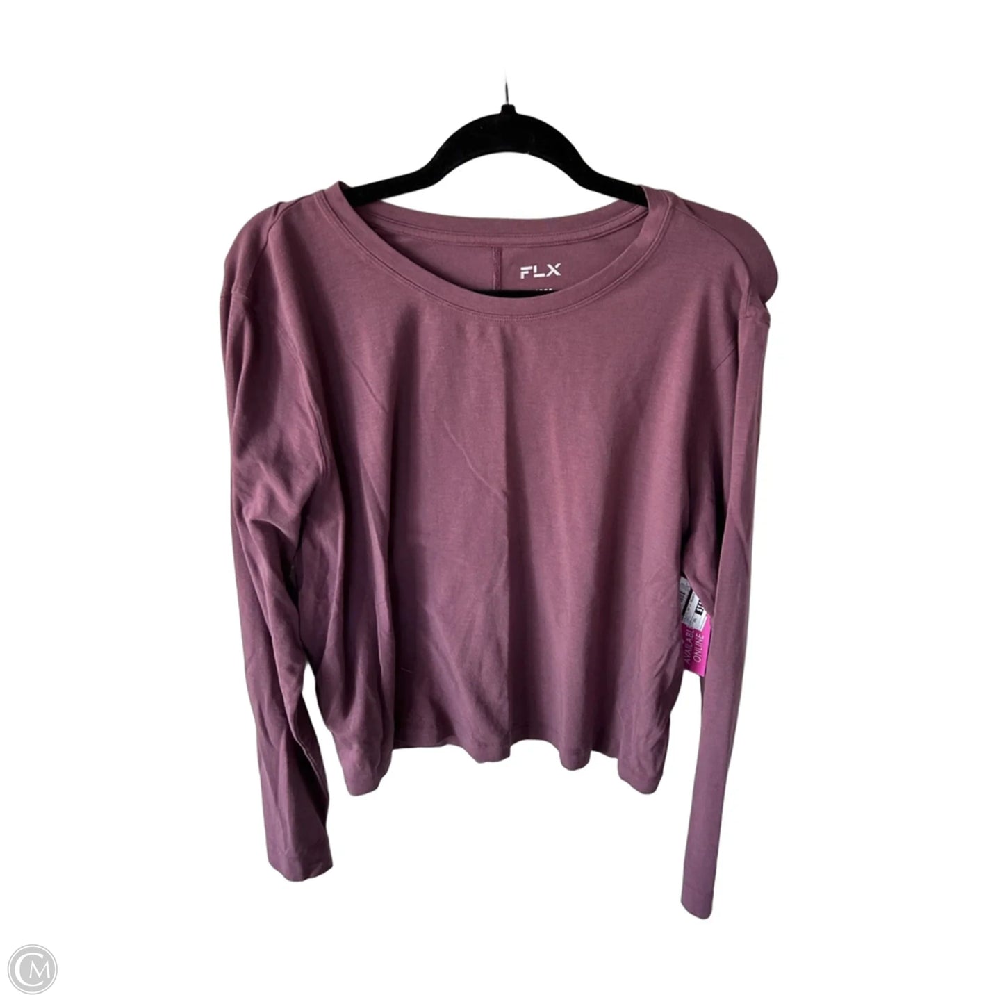 Athletic Top Long Sleeve Crewneck By Flx In Purple, Size: Xxl