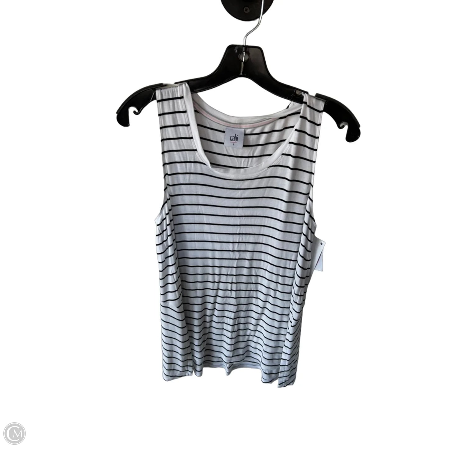 Top Sleeveless Basic By Cabi In Black & White, Size: S