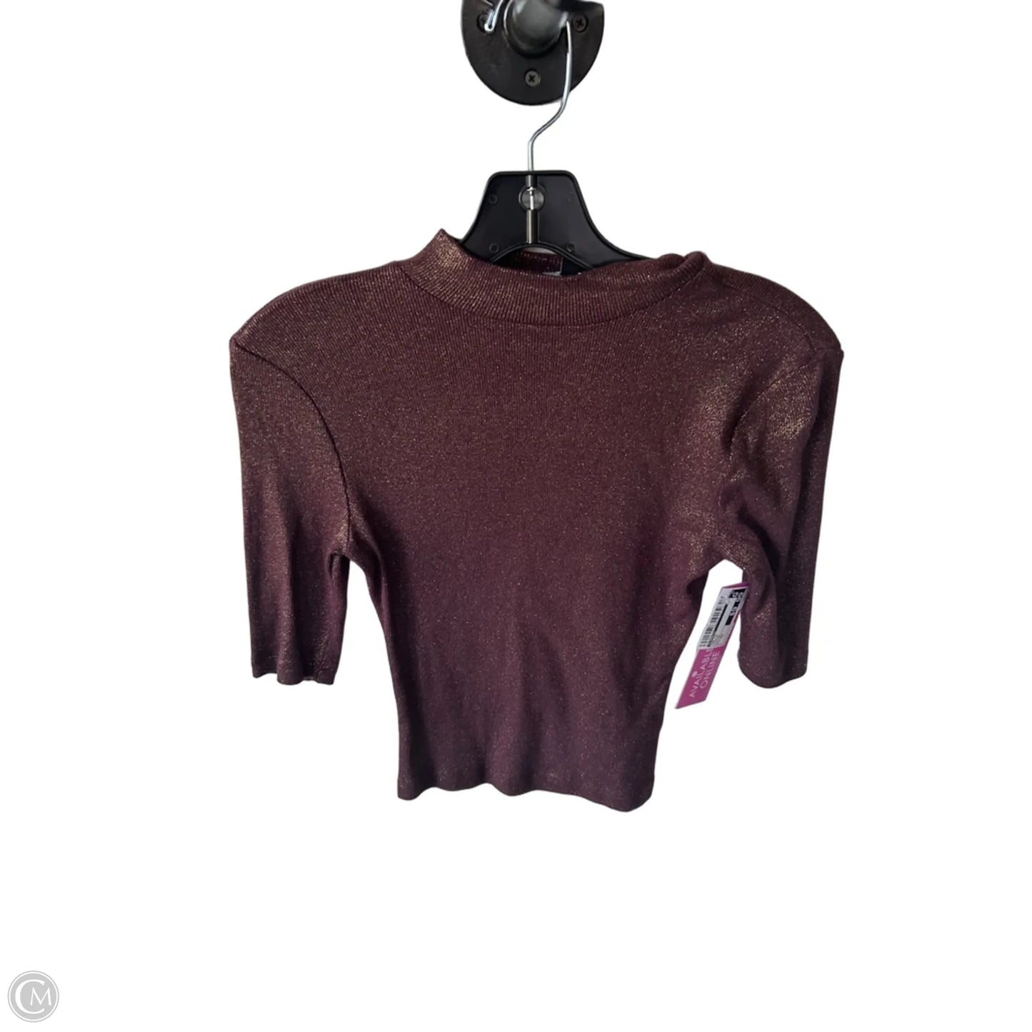 Top Short Sleeve By Express In Purple, Size: Xs