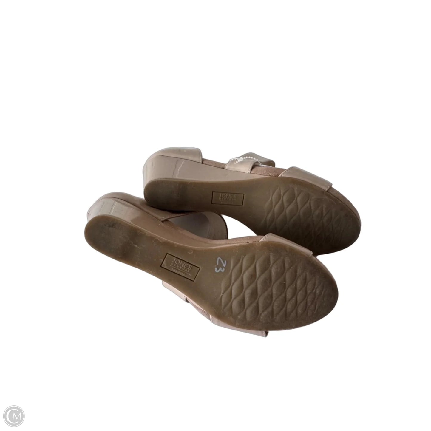 Sandals Heels Wedge By Jones New York In Tan, Size: 8.5