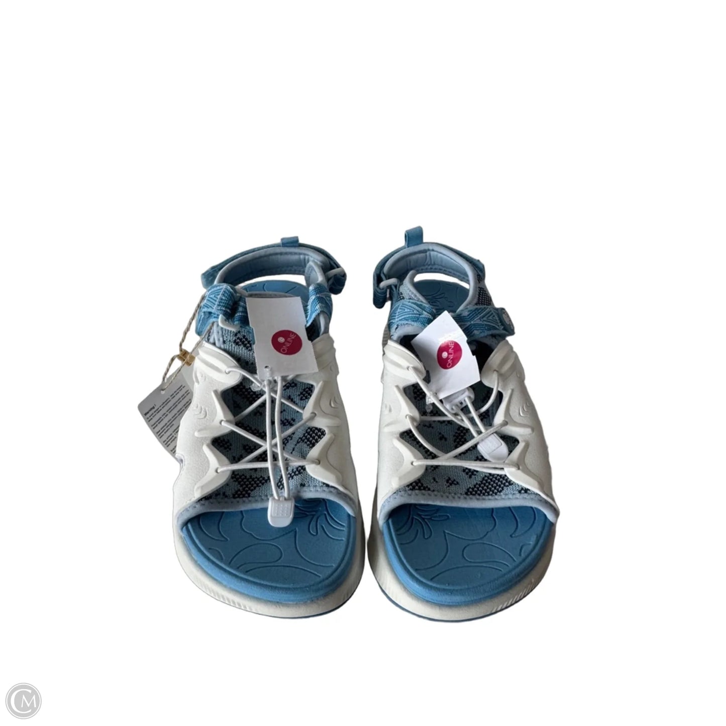 Sandals Sport By Clothes Mentor In Blue & White, Size: 8.5