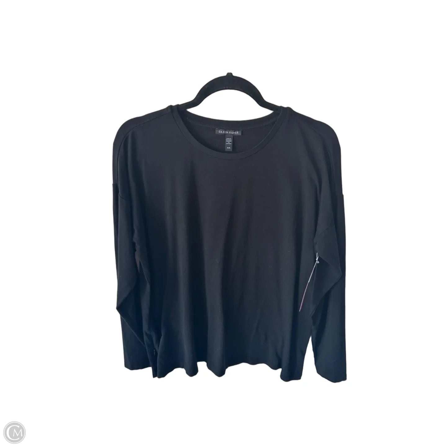 Top Long Sleeve Basic By Eileen Fisher In Black, Size: M