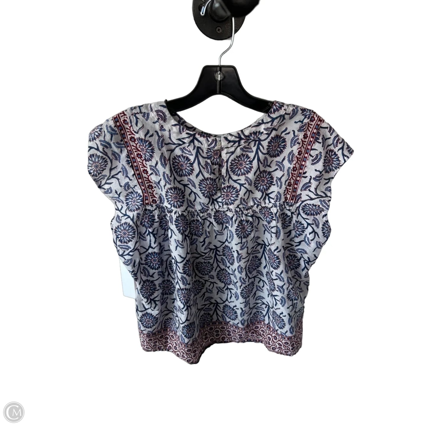 Blouse Sleeveless By Velvet By Graham & Spencer In Blue & Red & White, Size: M