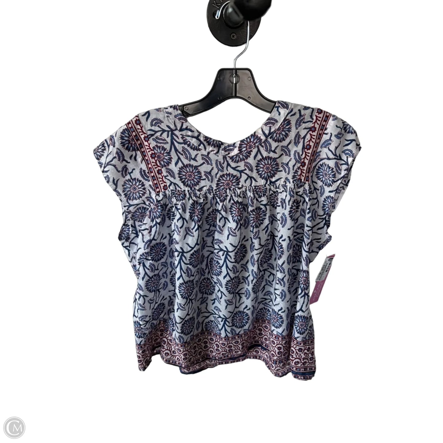 Blouse Sleeveless By Velvet By Graham & Spencer In Blue & Red & White, Size: M