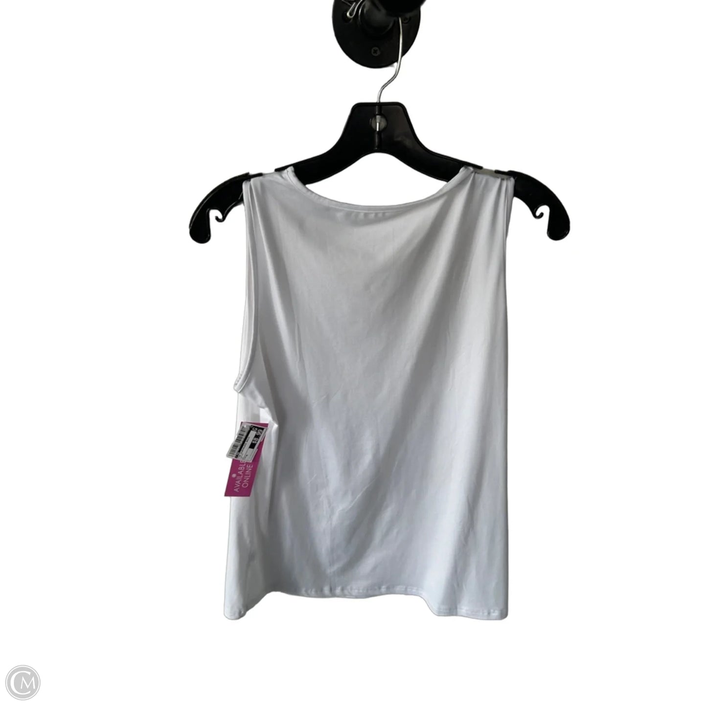 Top Sleeveless Basic By Cme In White, Size: M