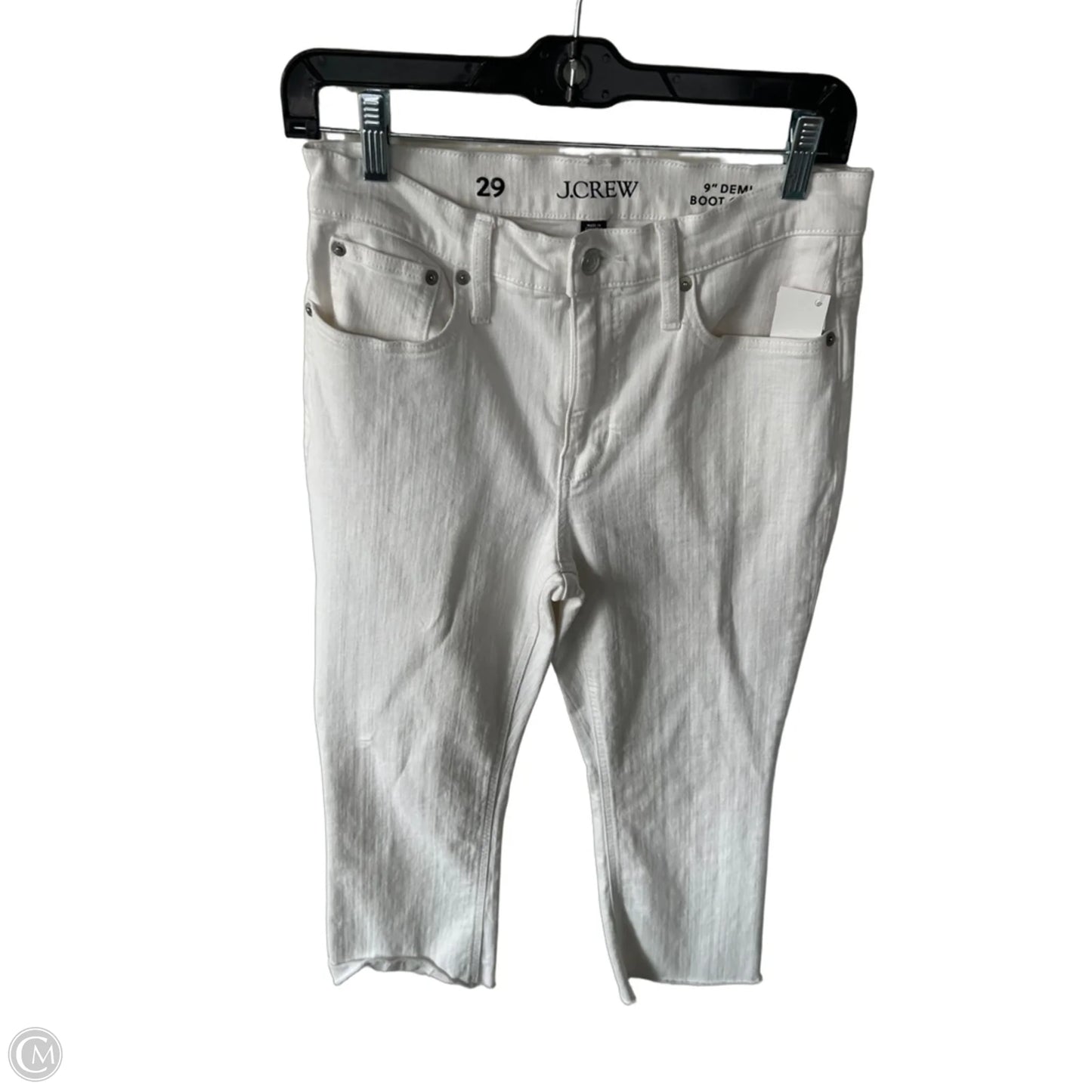 Jeans Cropped By J. Crew In White Denim, Size: 8