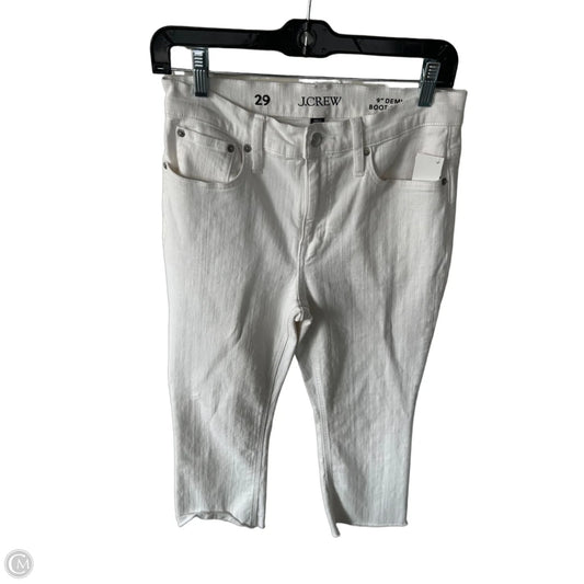 Jeans Cropped By J. Crew In White Denim, Size: 8