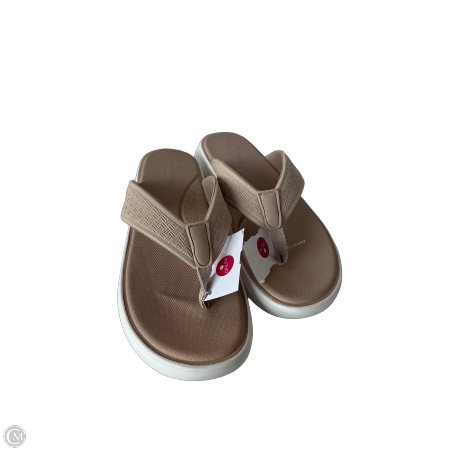Sandals Flip Flops By Clarks In Tan, Size: 10