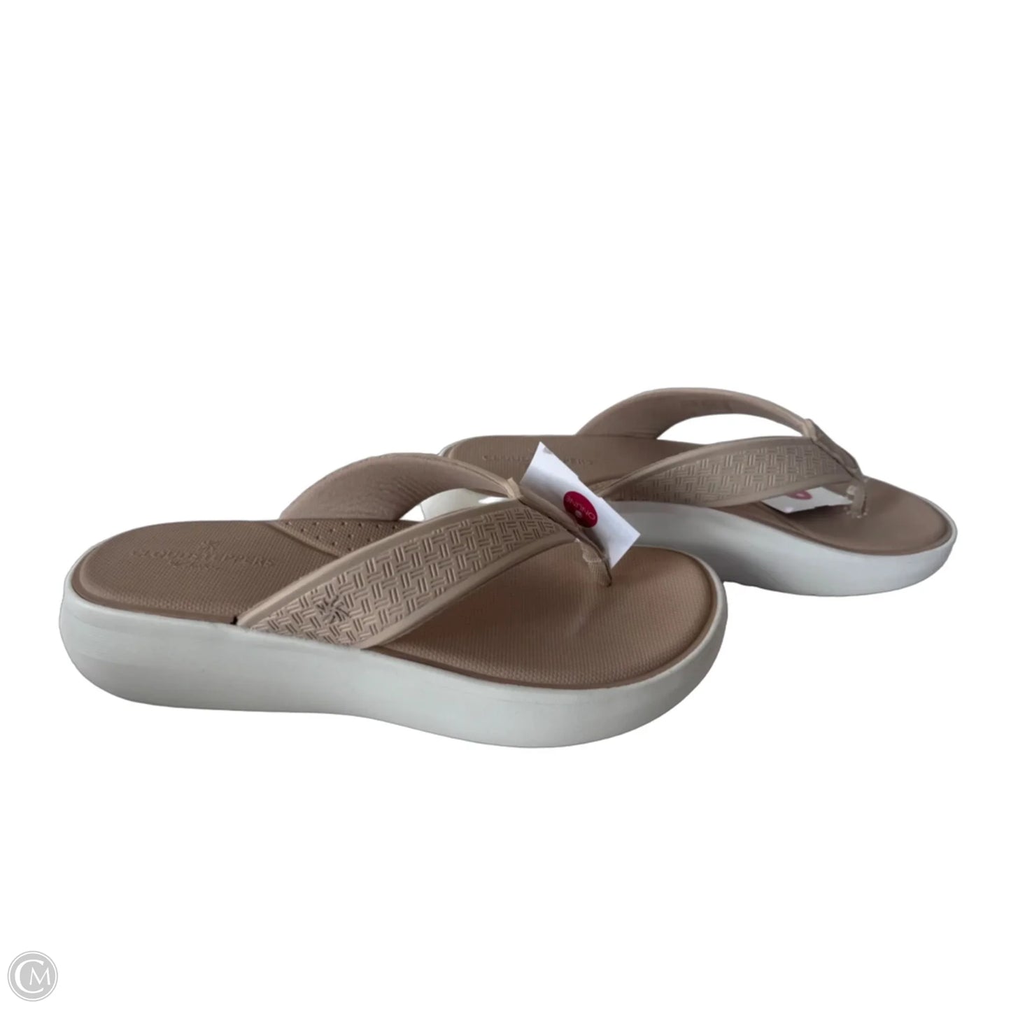 Sandals Flip Flops By Clarks In Tan, Size: 10