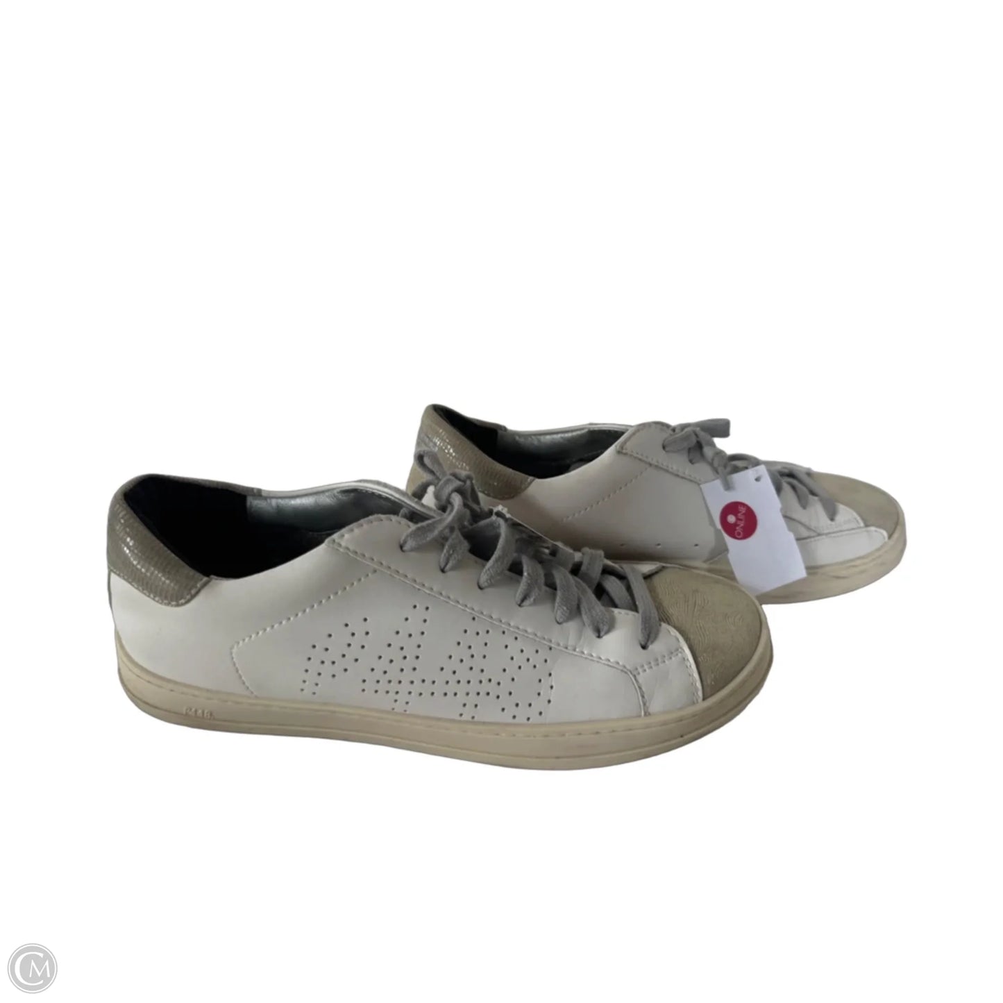 Shoes Sneakers By P448 In Cream & White, Size: 9.5