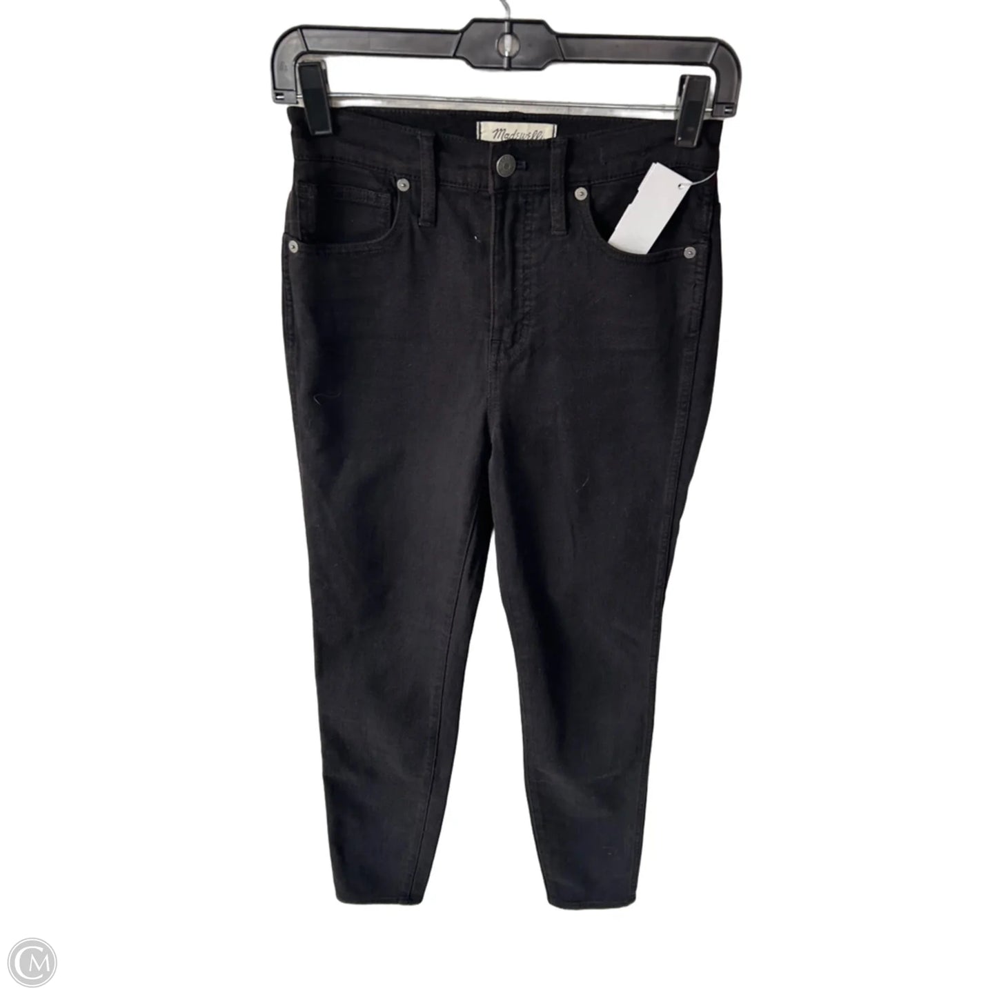 Jeans Skinny By Madewell In Black Denim, Size: 0