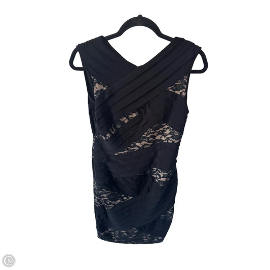 Dress Party Midi By Adrianna Papell In Black & Tan, Size: M
