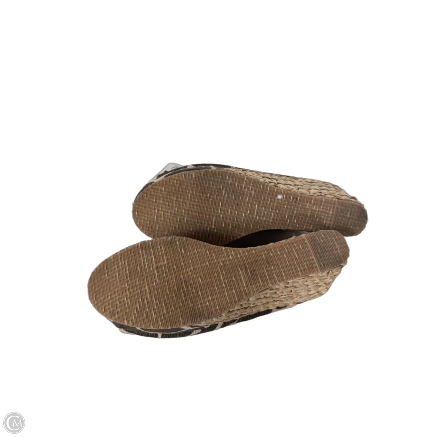 Sandals Heels Wedge By Cl By Chinese Laundry In Brown & Cream, Size: 6.5