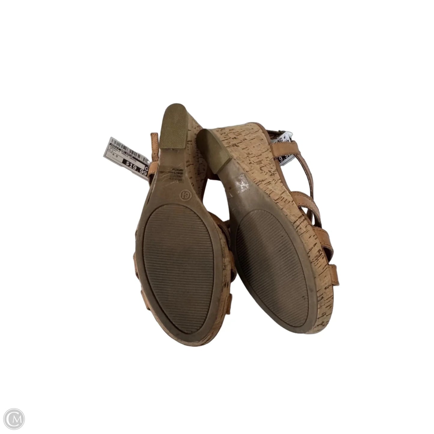 Sandals Heels Wedge By Kelly And Katie In Brown, Size: 6.5