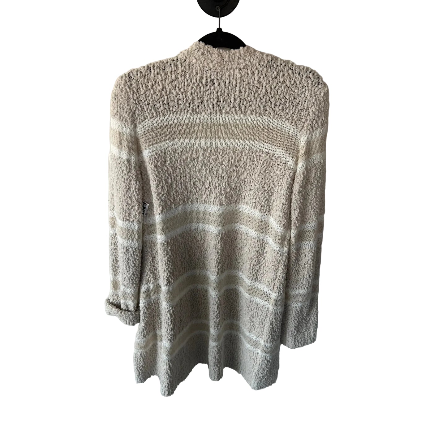 Sweater Cardigan By Daytrip In Tan & White, Size: M