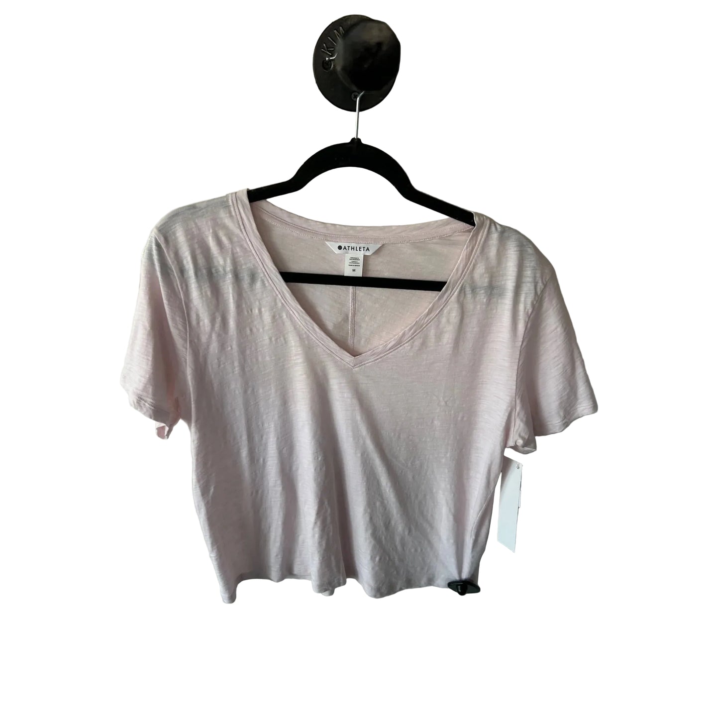 Top Short Sleeve By Athleta In Pink, Size: M