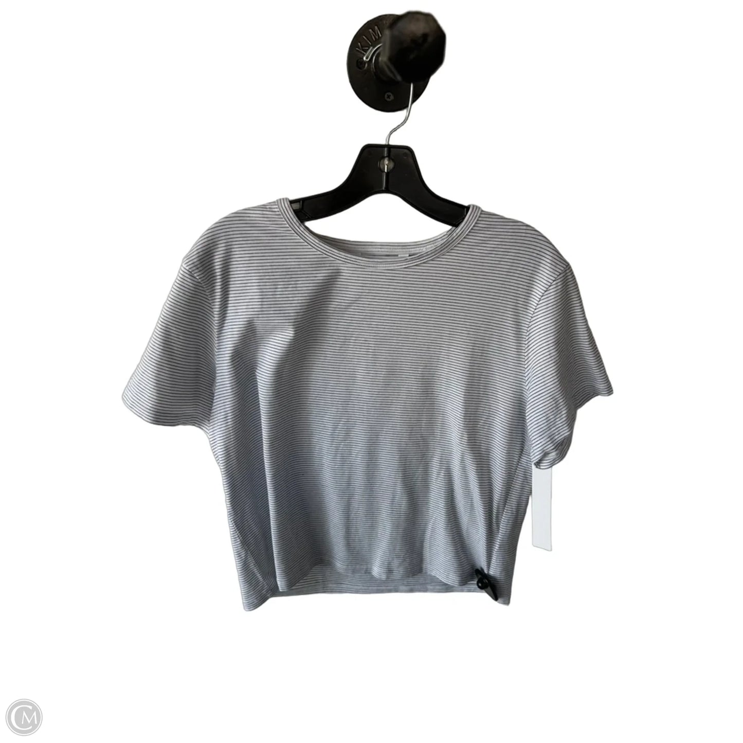 Top Short Sleeve By Athleta In Grey & White, Size: S