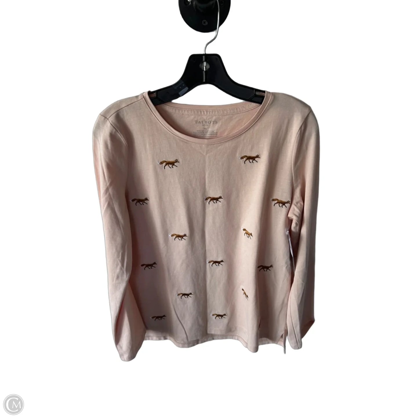 Top Long Sleeve Basic By Talbots In Orange, Size: Mp