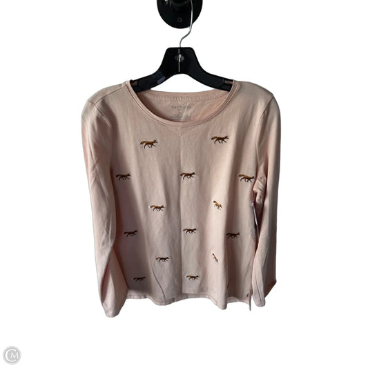 Top Long Sleeve Basic By Talbots In Orange, Size: Mp