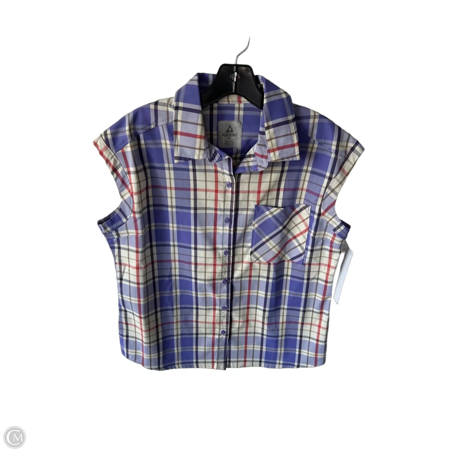 Top Sleeveless By Clothes Mentor In Purple & Tan, Size: M