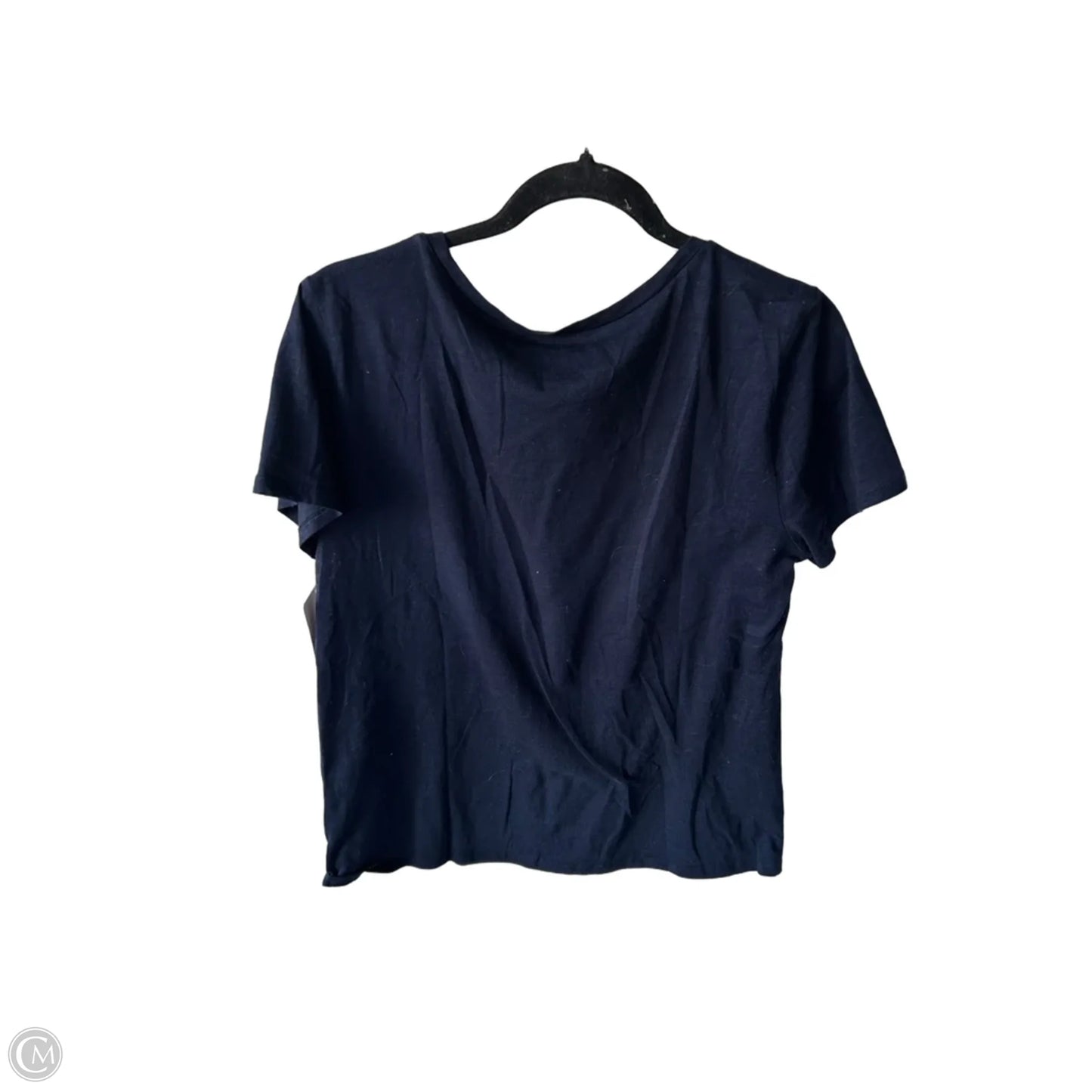 Top Short Sleeve Basic By Loft In Navy, Size: L