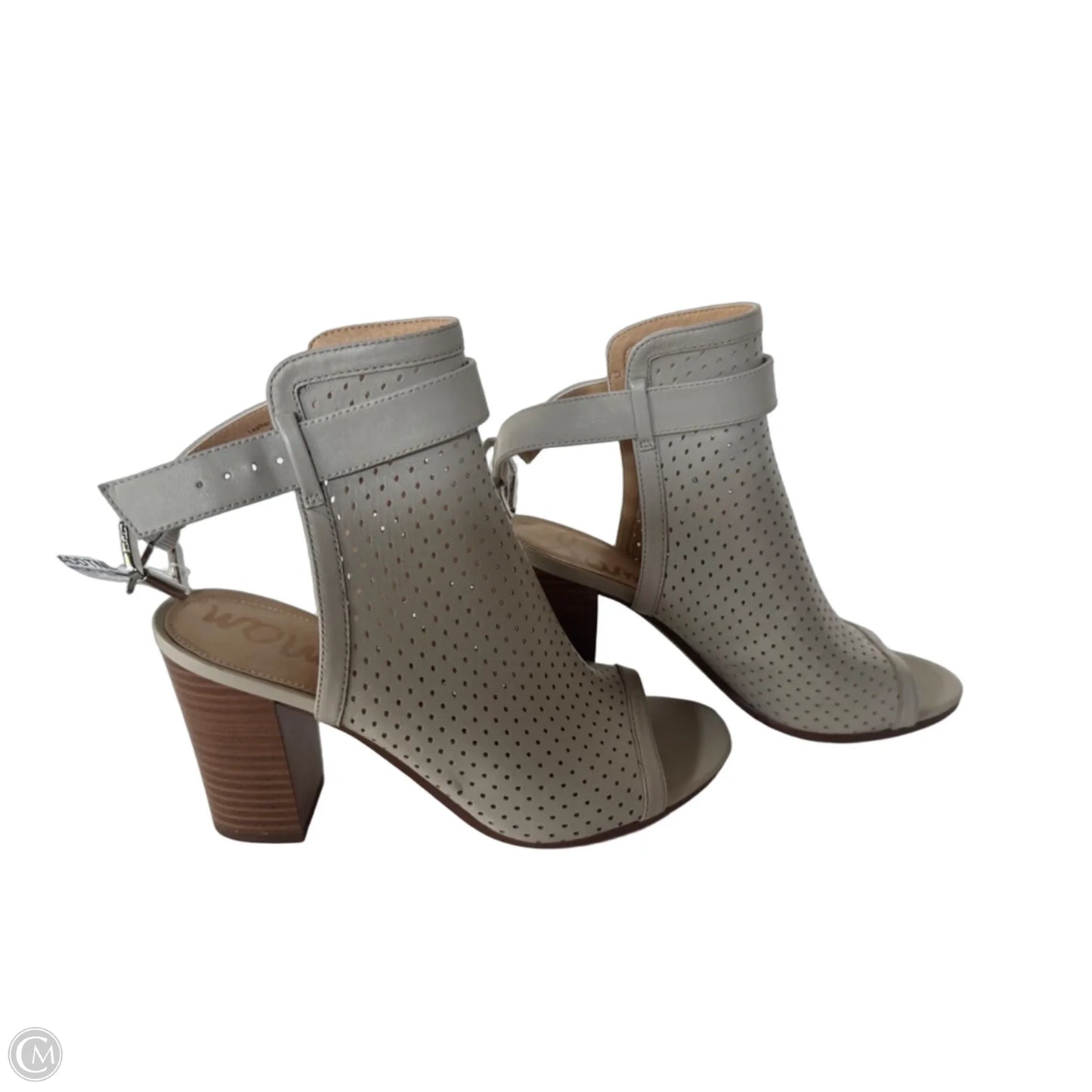 Sandals Heels Block By Sam Edelman In Cream, Size: 7.5
