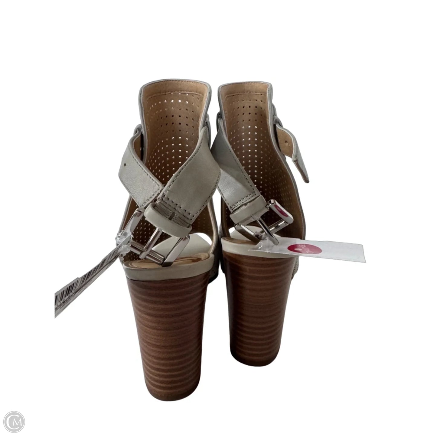 Sandals Heels Block By Sam Edelman In Cream, Size: 7.5
