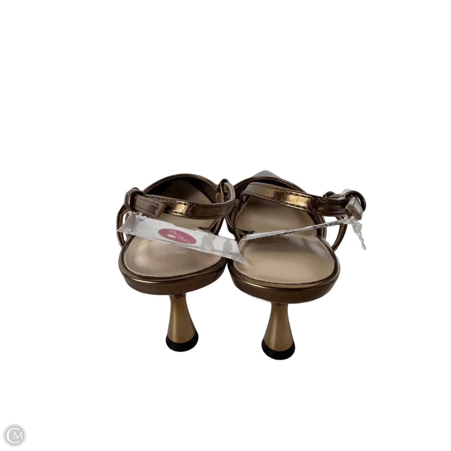 Shoes Heels Kitten By Nine West In Gold, Size: 6.5