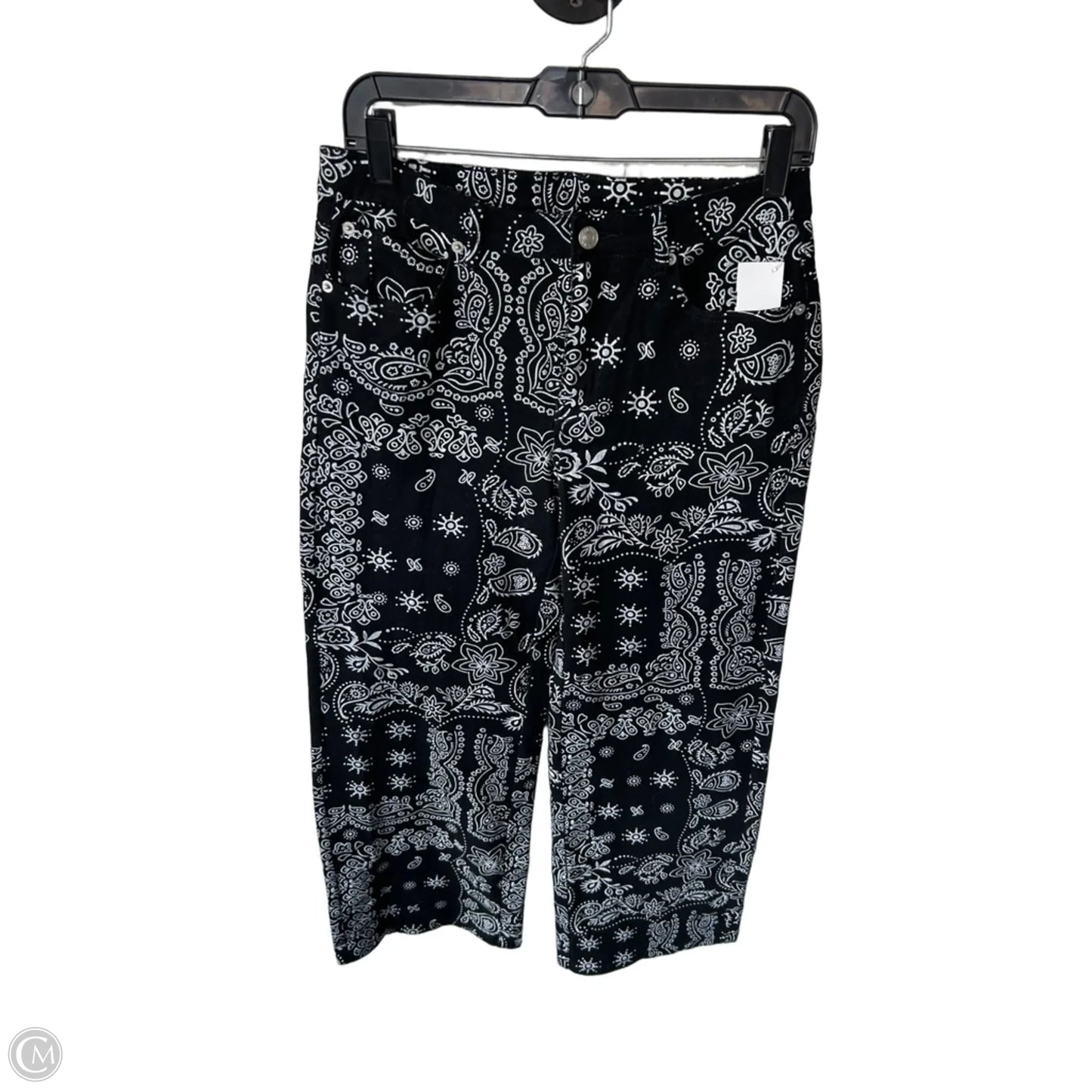 Jeans Wide Leg By Cme In Black & White, Size: 4
