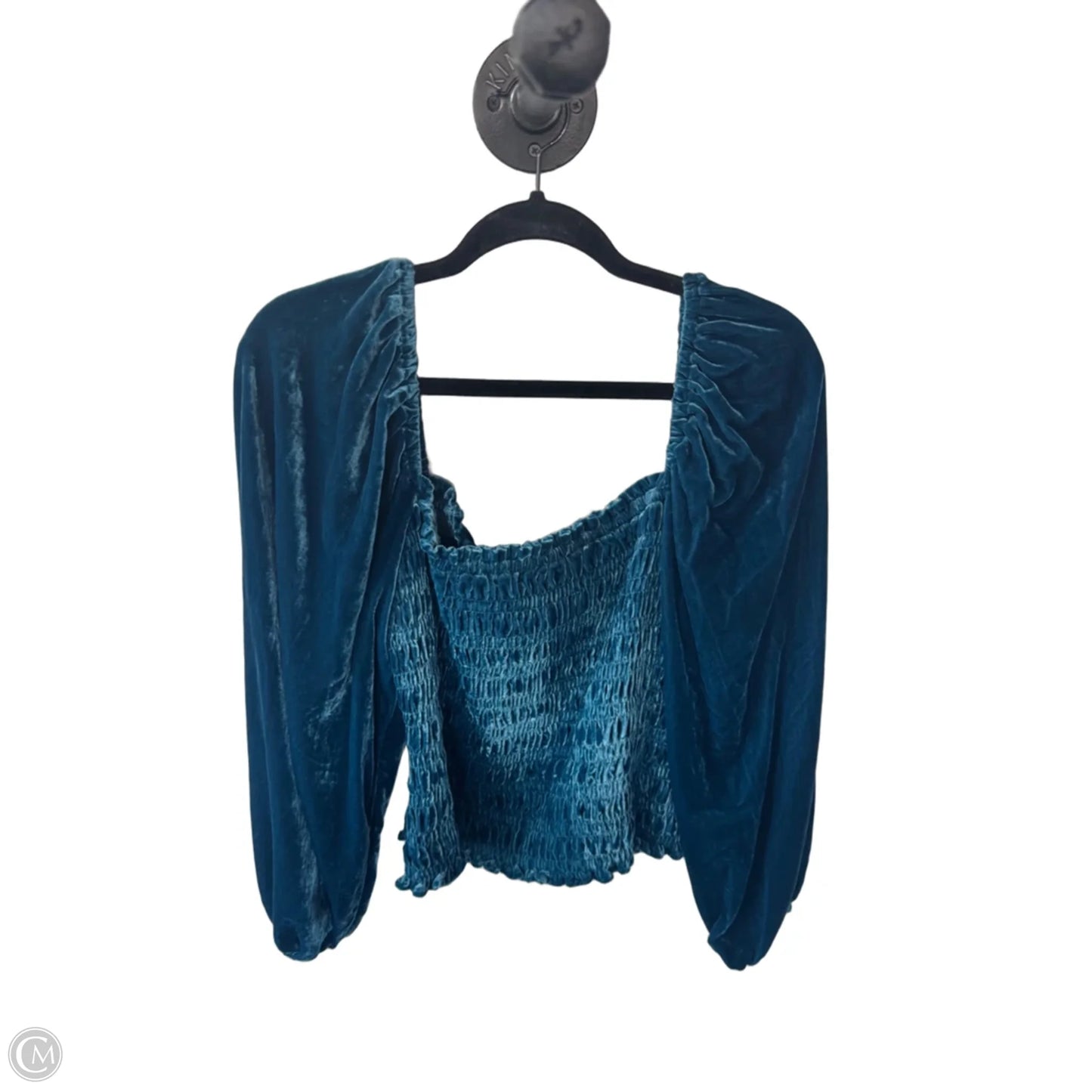 Blouse Long Sleeve By Anthropologie In Blue, Size: Xl